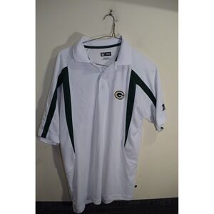 Green Bay Packers NFL Football MENS M Golf Polo Shirt White